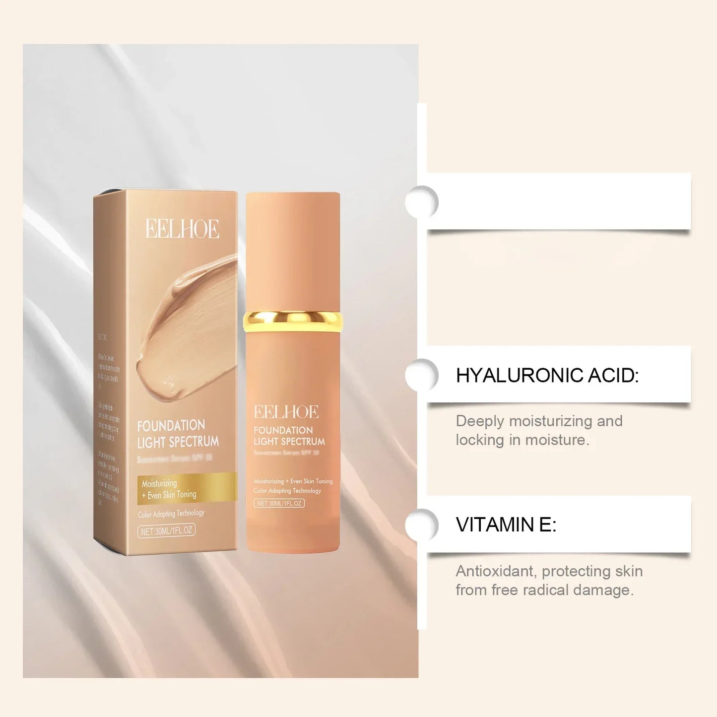 1Stick4-In-1 Foundation Liquid Coverage Concealer Long-Lasting Waterproof Professional Concealing for Dark Circles