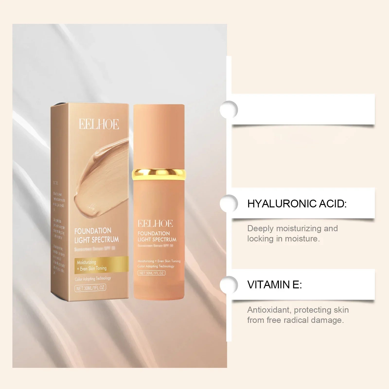 1Stick4-In-1 Foundation Liquid Coverage Concealer Long-Lasting Waterproof Professional Concealing for Dark Circles