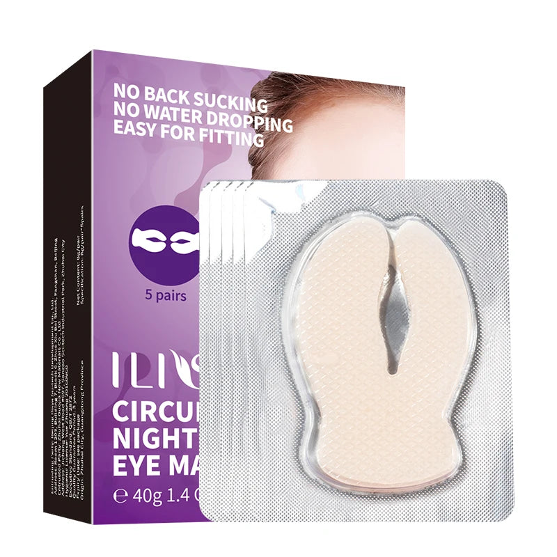 Letter C Design Gel Moisturizing Eye Patches for Dry Skin Hydrating Eye Mask 5 Pairs