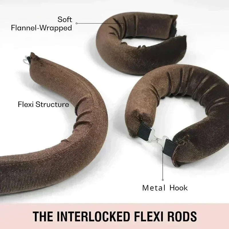 Heatless Hair Curlers Curling Rod Headband No Heat Hair Rollers Lazy Curls with Hook Sleeping Soft Flexi Rod Hair Styling Tools