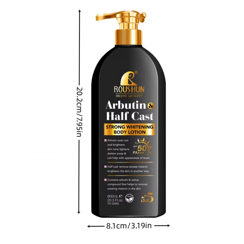 Arbutin HALF CAST Body Lotion Sun Cream 2-In-1 Refreshing Moisturizing and Non Greasy Body Lotion Sunscreen