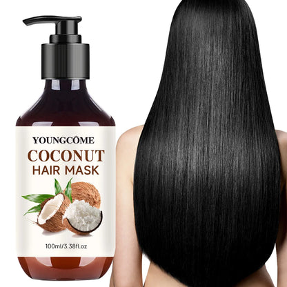Coconut Keratin Hair Mask Improve Dryness Frizzy Enhance Collagen Moisturizing Hair Straighten Dye Perm Hair Damage Repair Cream