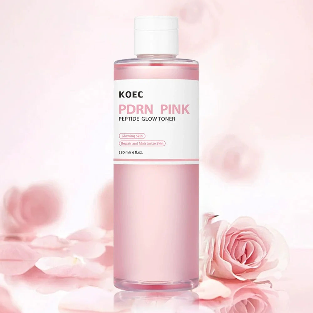 180Ml KOEC PDRN Pink Peptide Glow Toner Repairing Moisturizing Smoothing Improve Dark Spots Uneven Tone Increase Skin Barrier